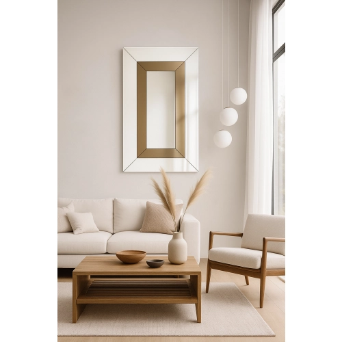 Lustro dekoracyjne dwukolorowe glamour - INES